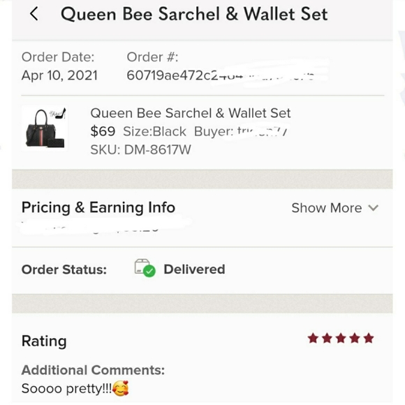 Quilted Bee Striped Backpack and Wallet Set - Picture 6 of 12